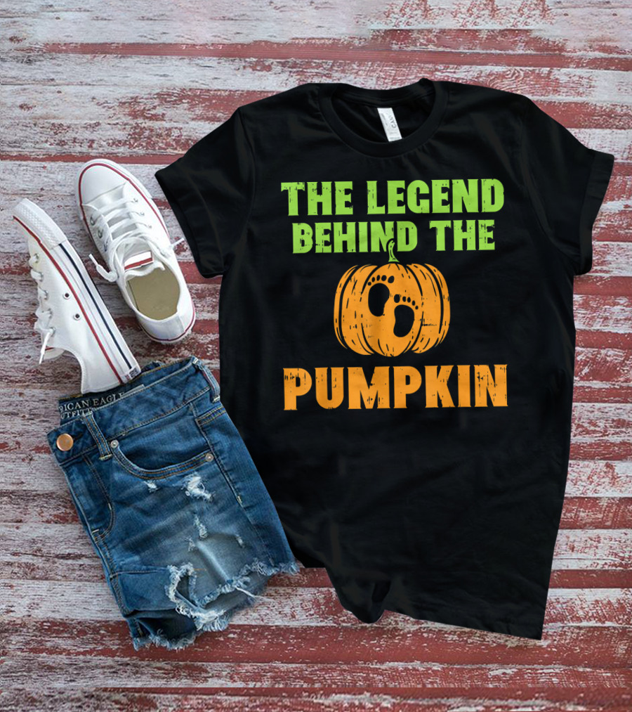 The Legend Behind The Pumpkin Footprints Baby Announcement T-Shirt