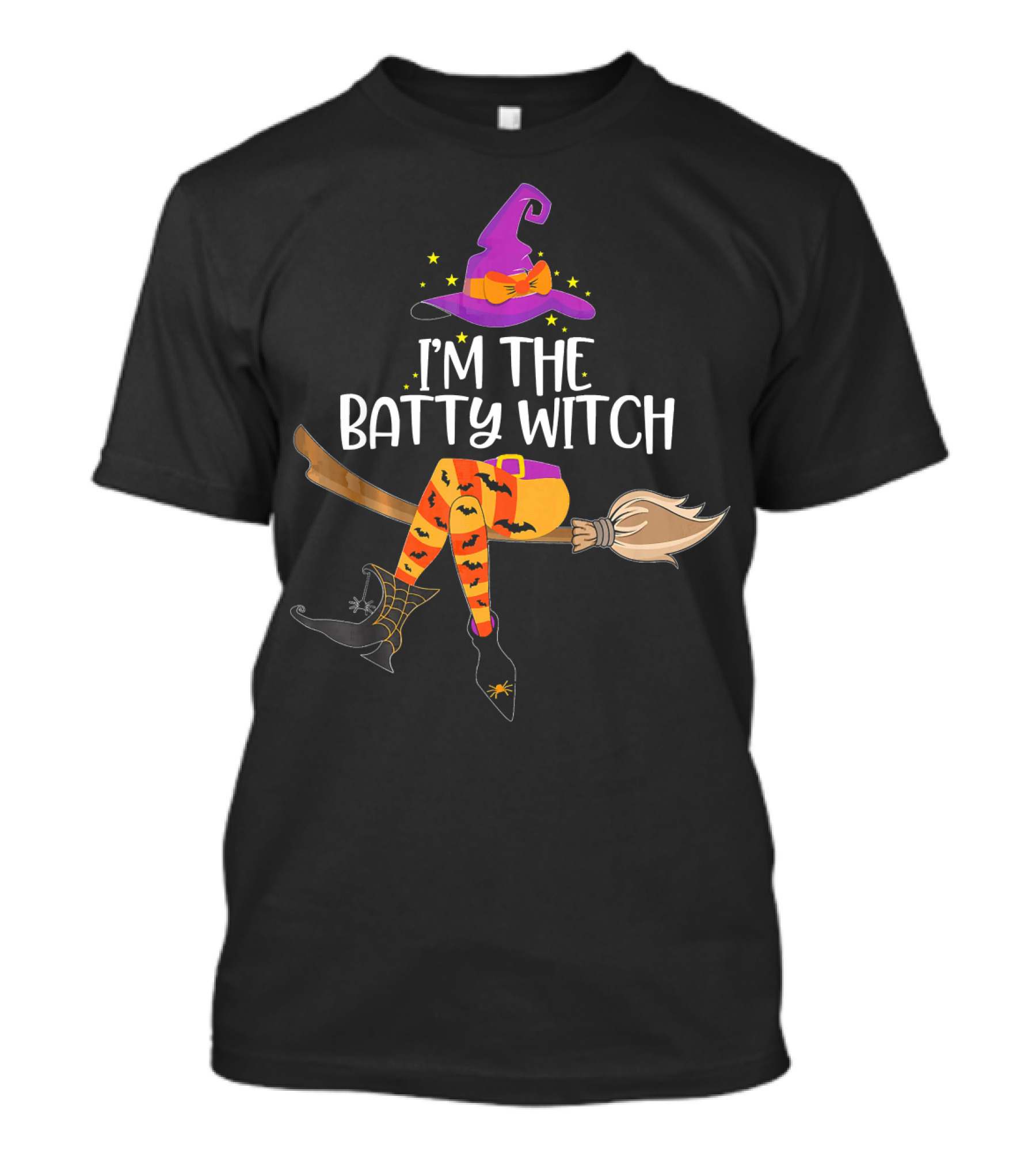 I'm The Batty Witch Halloween Broomstick Costume T-Shirt