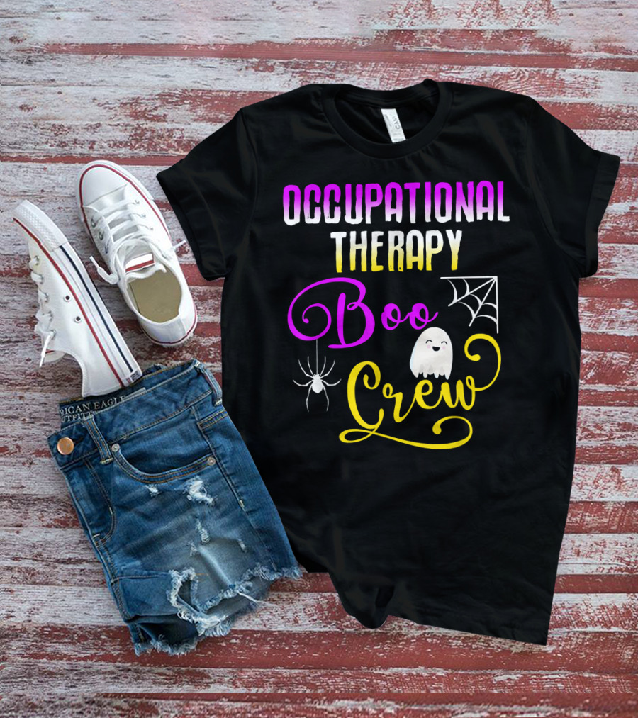 Occupational Therapy Halloween Boo Crew Ghost And Spider T-Shirt
