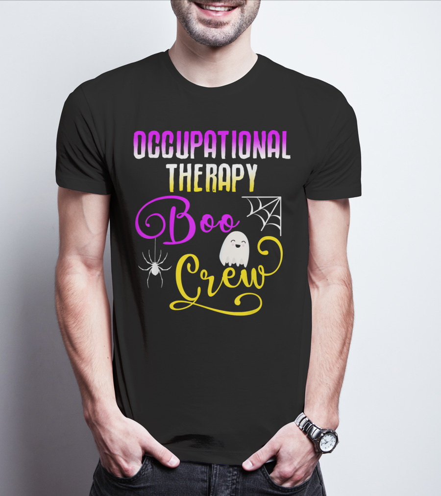 Occupational Therapy Halloween Boo Crew Ghost And Spider T-Shirt