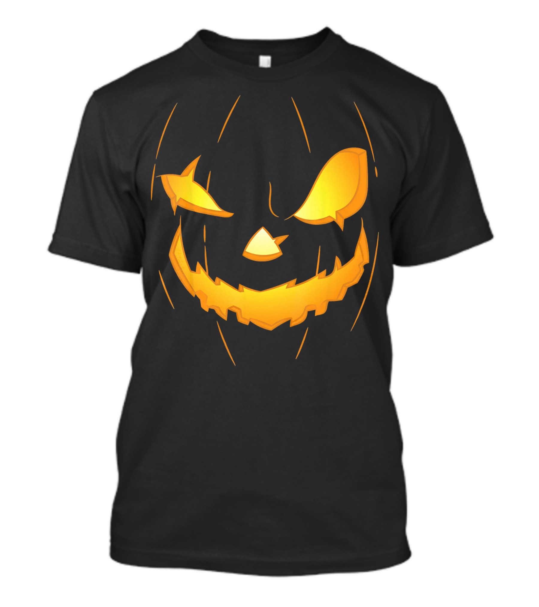 Halloween Pumpkin Jack O Lantern Face Glowing Scary Expression T-Shirt