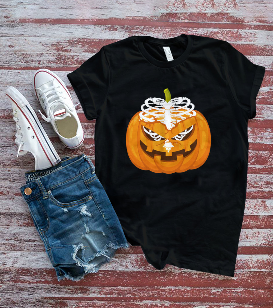 Radiology Halloween Pumpkin X Ray Skeleton T-Shirt