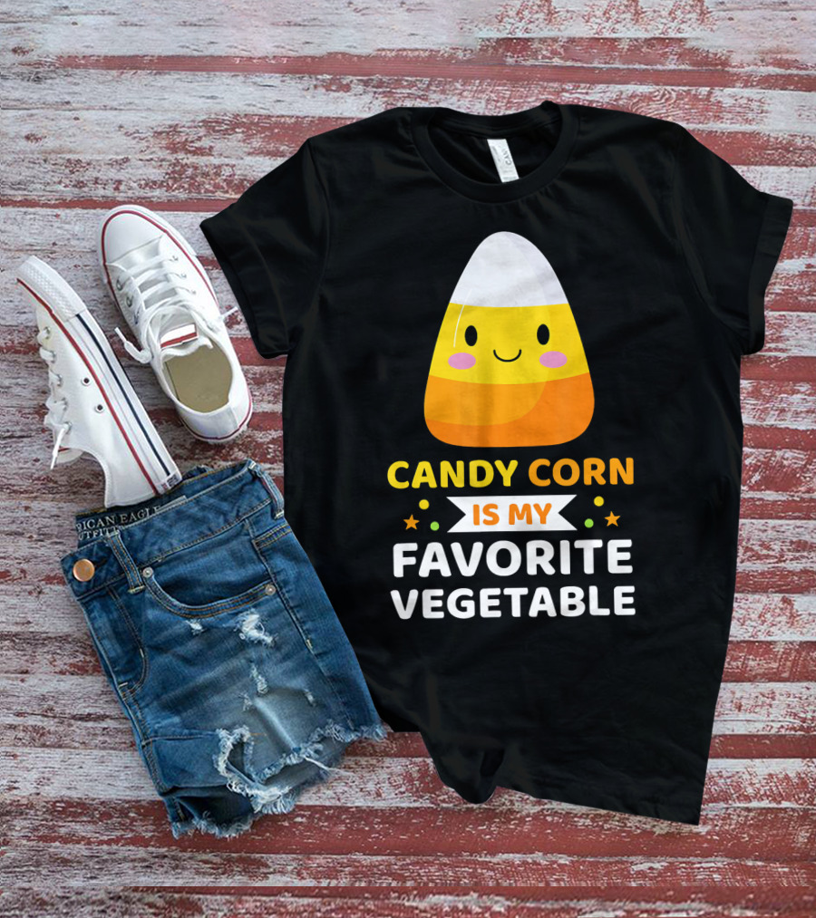 Candy Corn Is My Favorite Vegetable Sarc Halloween Humor T-Shirt