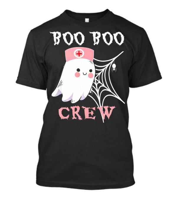 Boo Boo Crew Nurse Ghost With Web And Spider T-Shirt