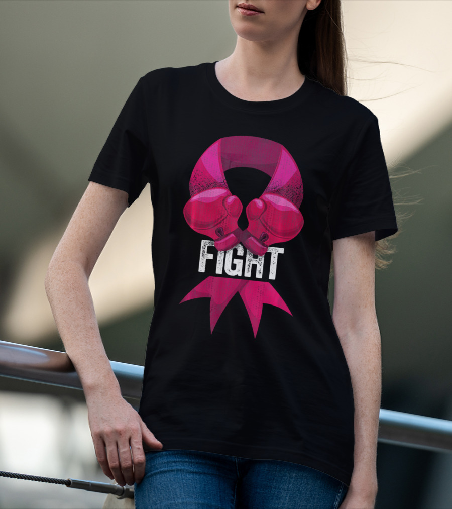 Pink Boxing Glove Fight Breast Cancer Awareness T-Shirt