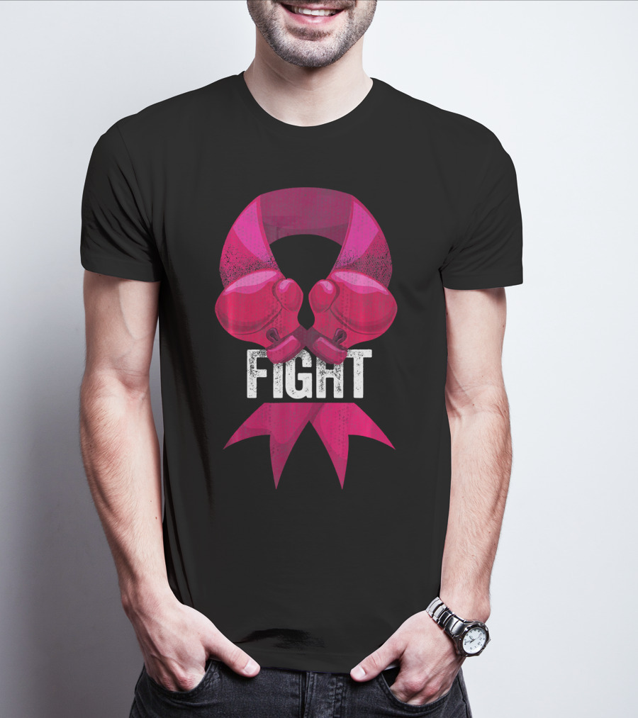 Pink Boxing Glove Fight Breast Cancer Awareness T-Shirt