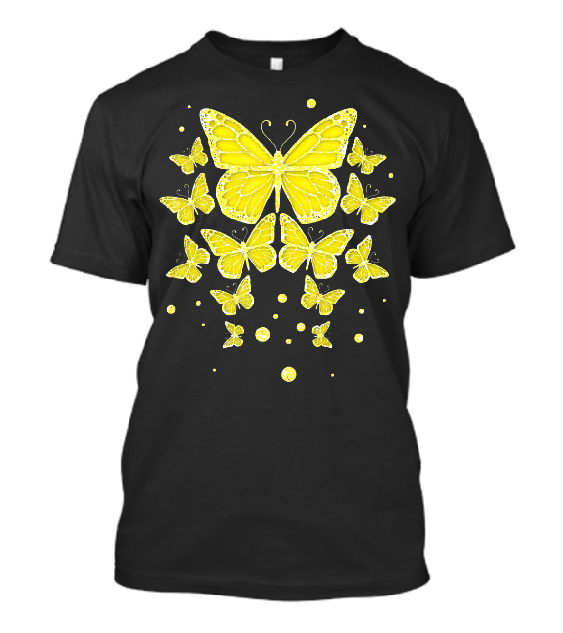 Sarcoma Cancer Awareness Yellow Butterflies T-Shirt