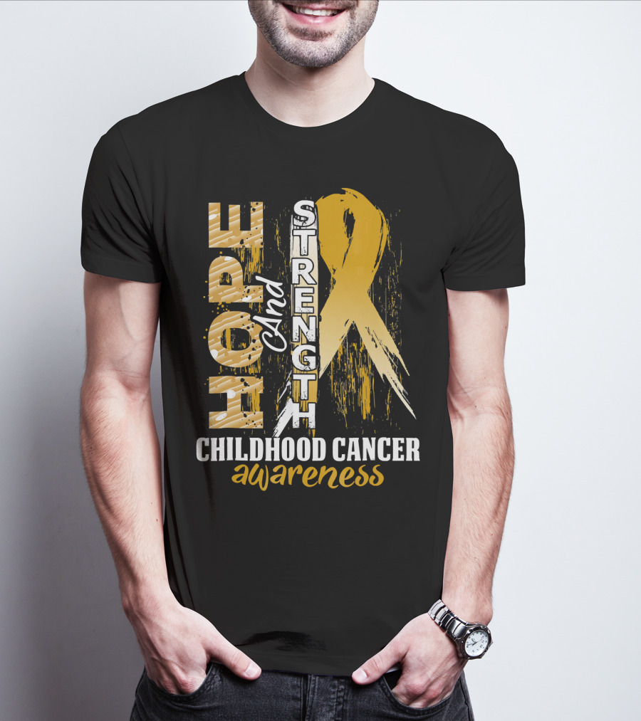 Hope And Strength Childhood Cancer Awareness T-Shirt
