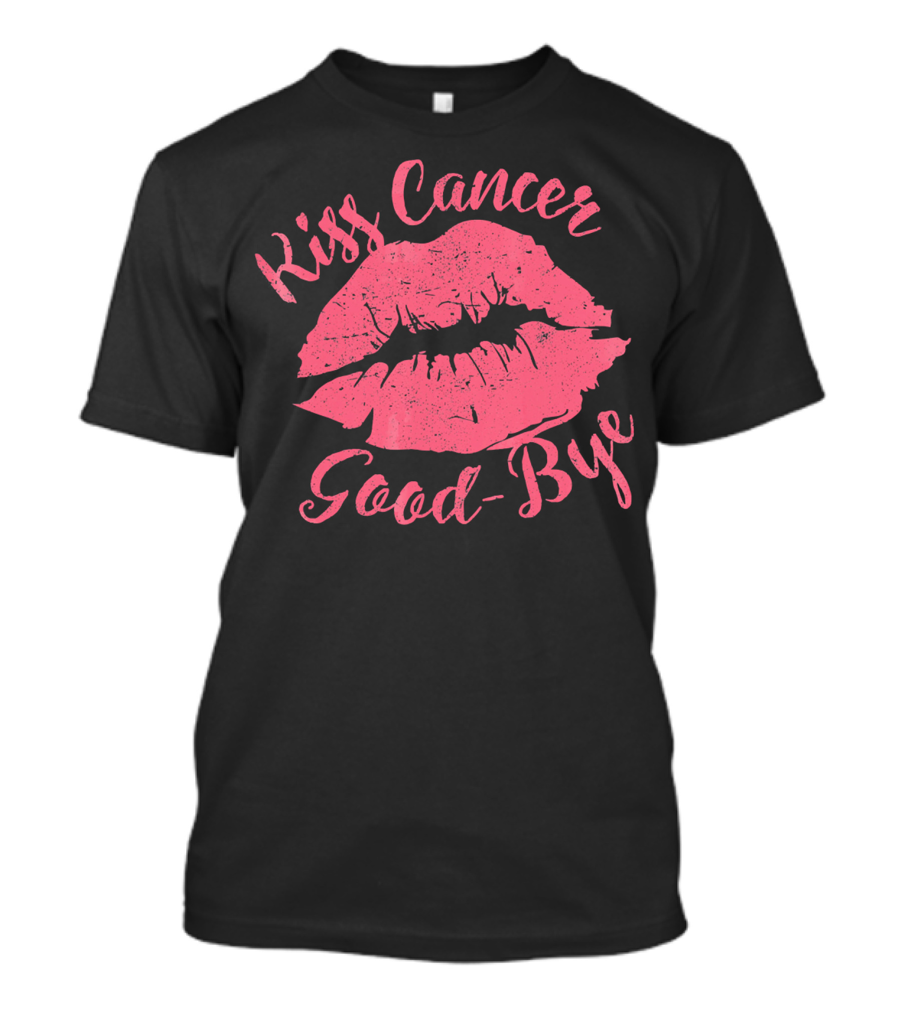 Kiss Cancer Goodbye Good-Bye Breast Cancer Awareness T-Shirt