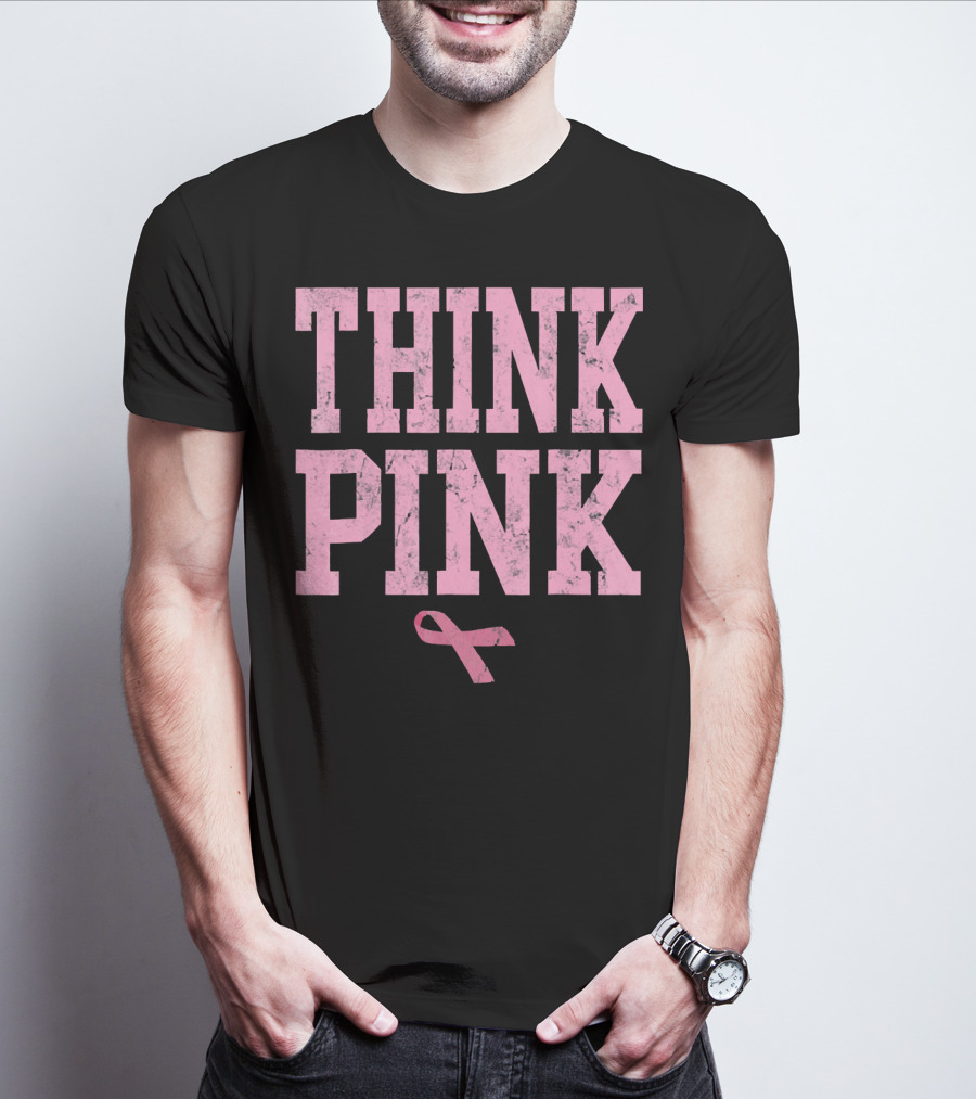 Think Pink Breast Cancer Awareness T-Shirt