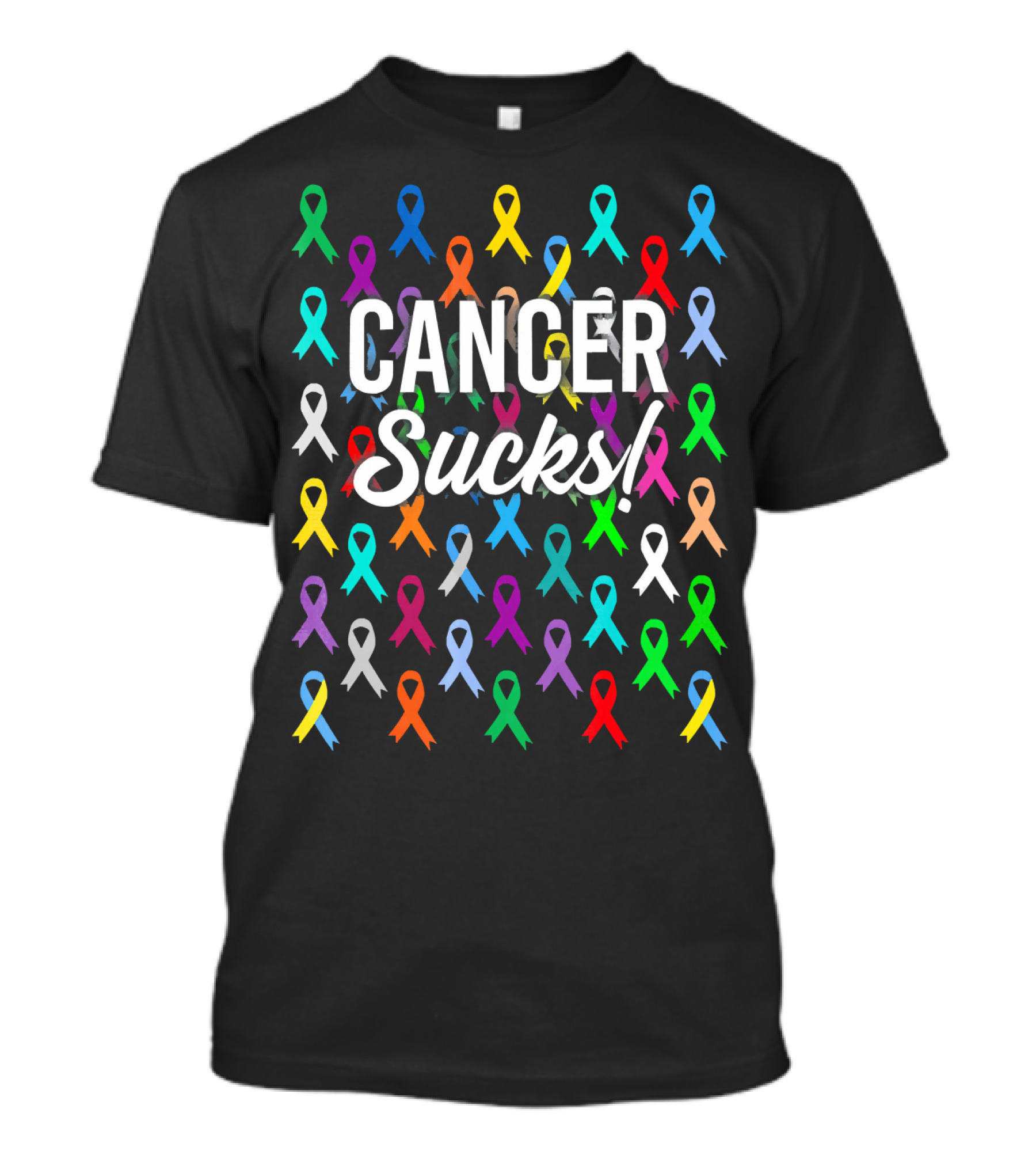 Cancer Sucks Survivor Warrior Ribbon Awareness T-Shirt