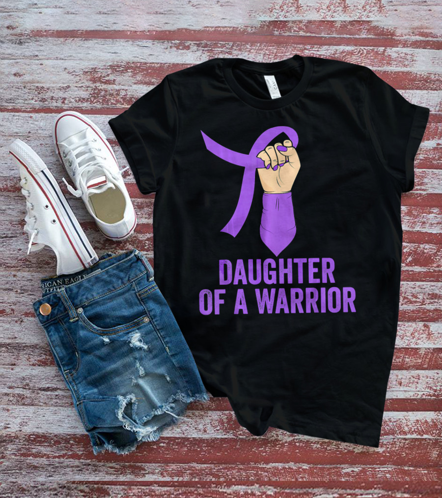 Daughter Of A Warrior Pancreatic Cancer Awareness T-Shirt