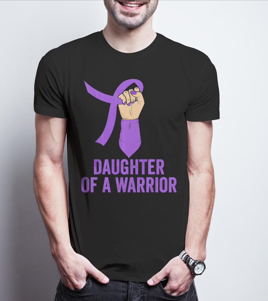 Daughter Of A Warrior Pancreatic Cancer Awareness T-Shirt