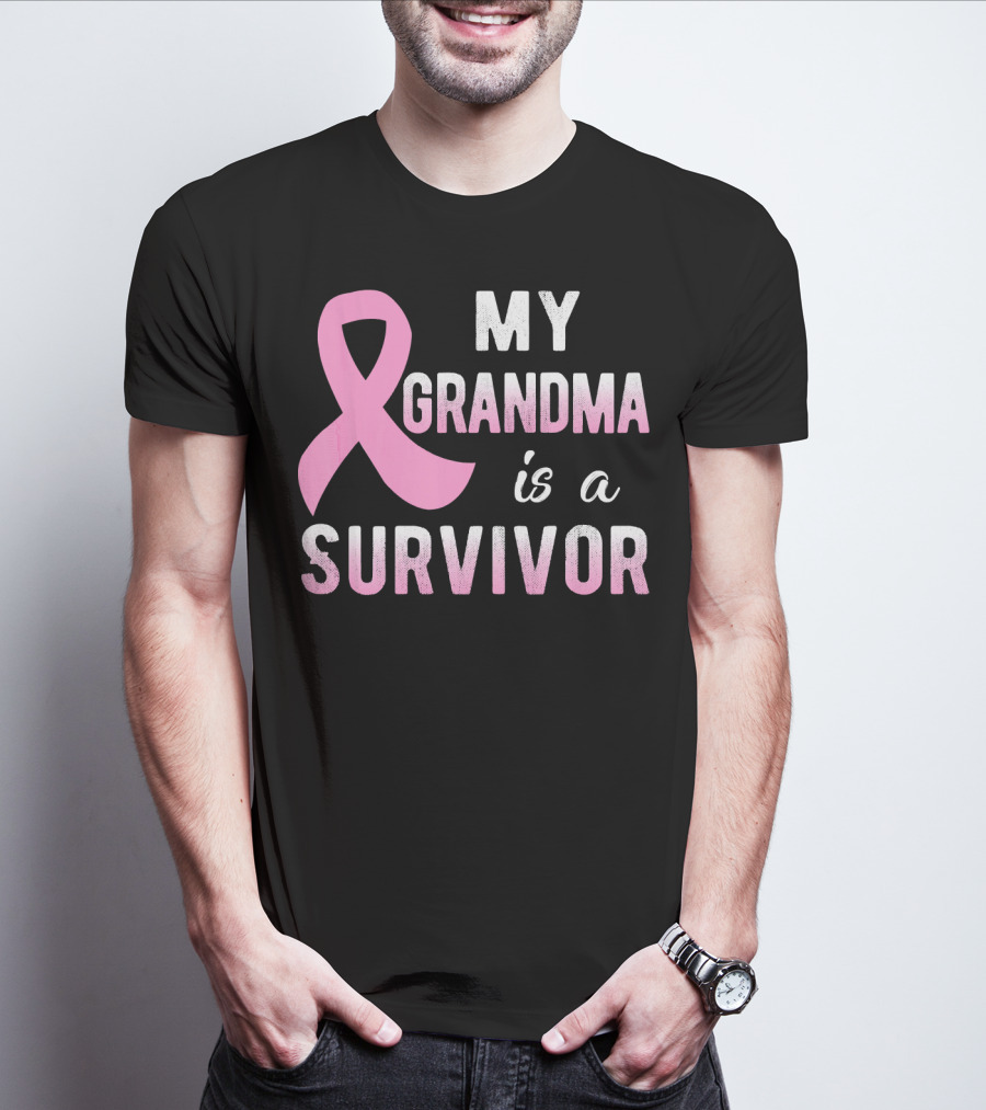 My Grandma Is A Survivor Pink T-Shirt