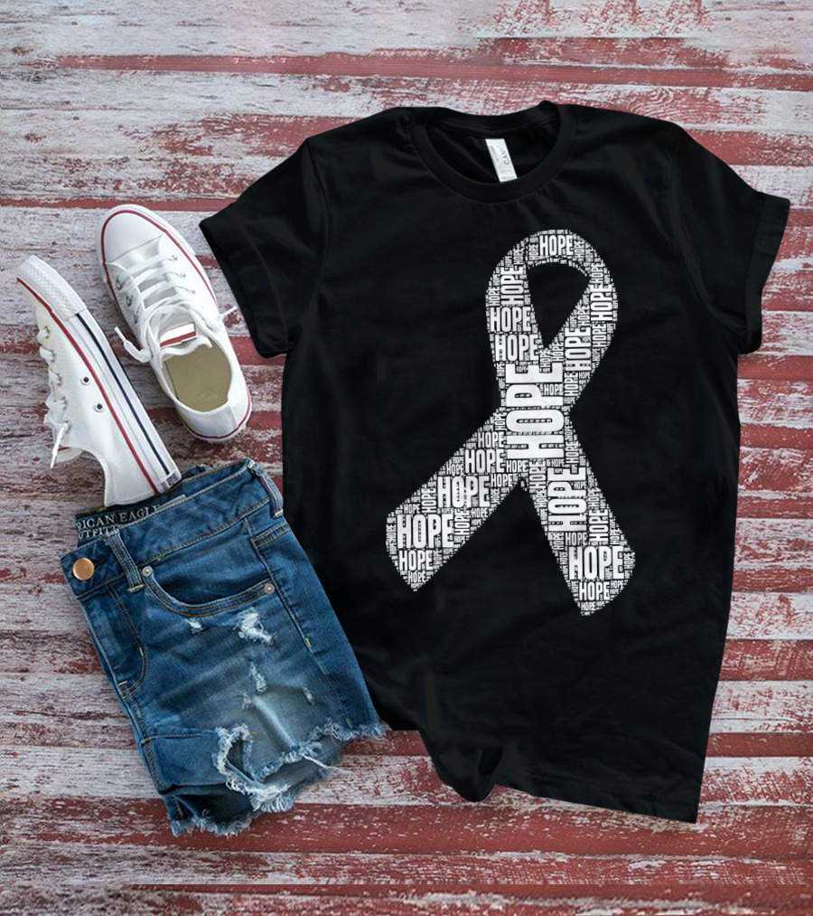 Hope Ribbon Lung Cancer Awareness T-Shirt