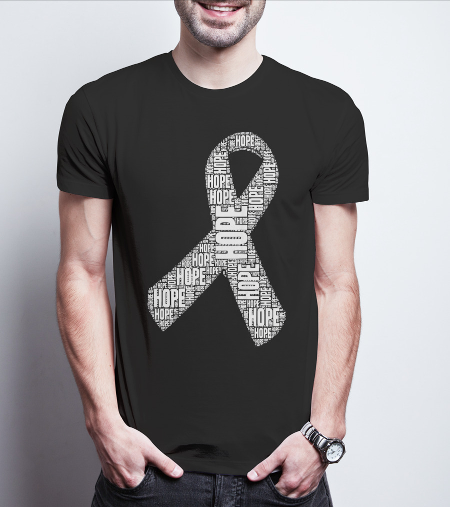 Hope Ribbon Lung Cancer Awareness T-Shirt