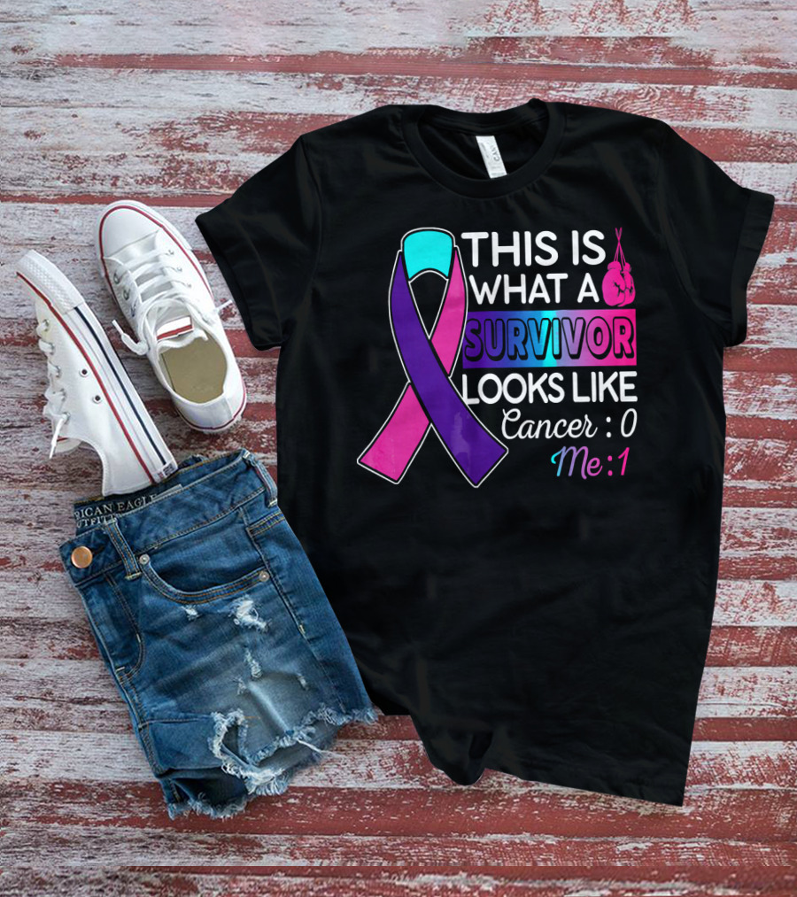 This Is What A Survivor Looks Like Cancer: 0 Me: 1 T-Shirt