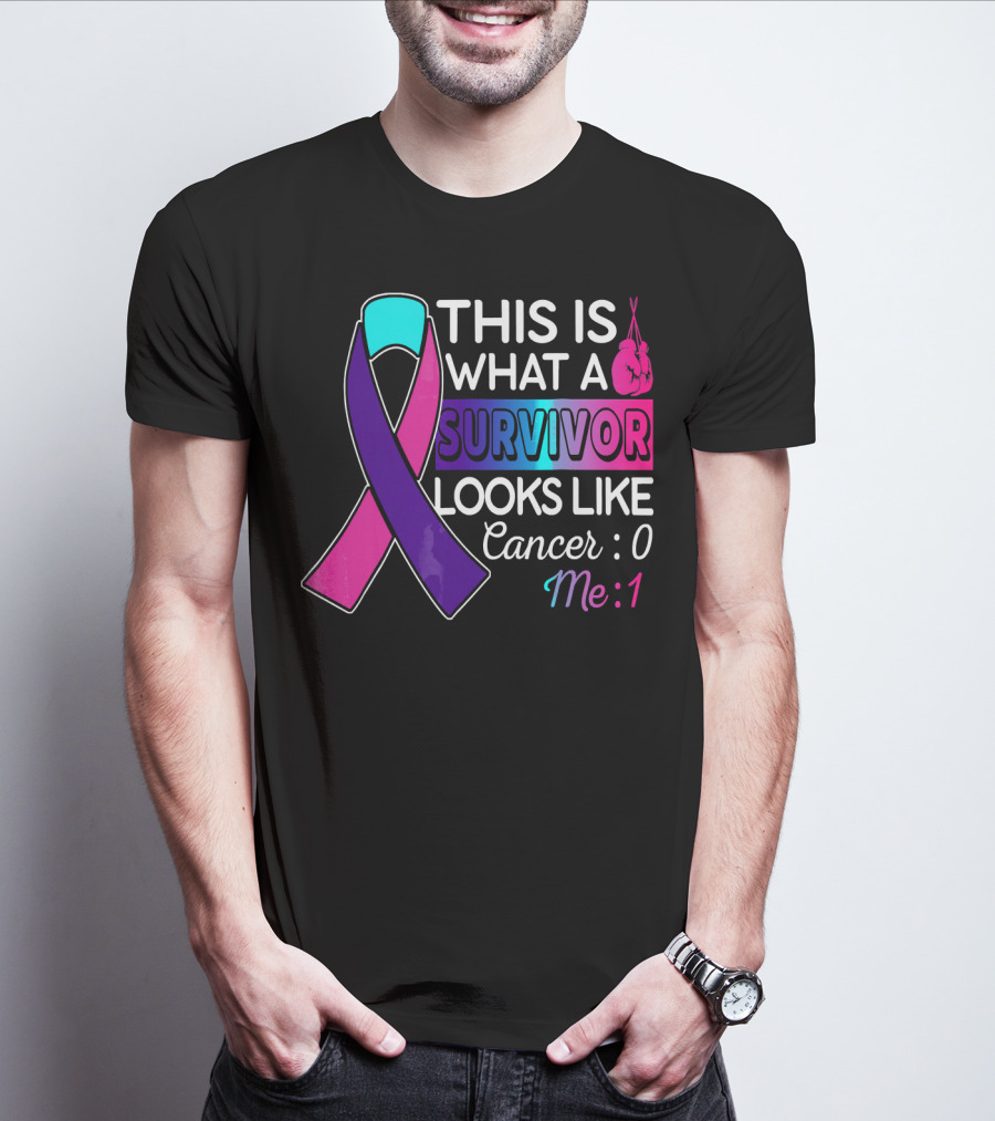 This Is What A Survivor Looks Like Cancer: 0 Me: 1 T-Shirt