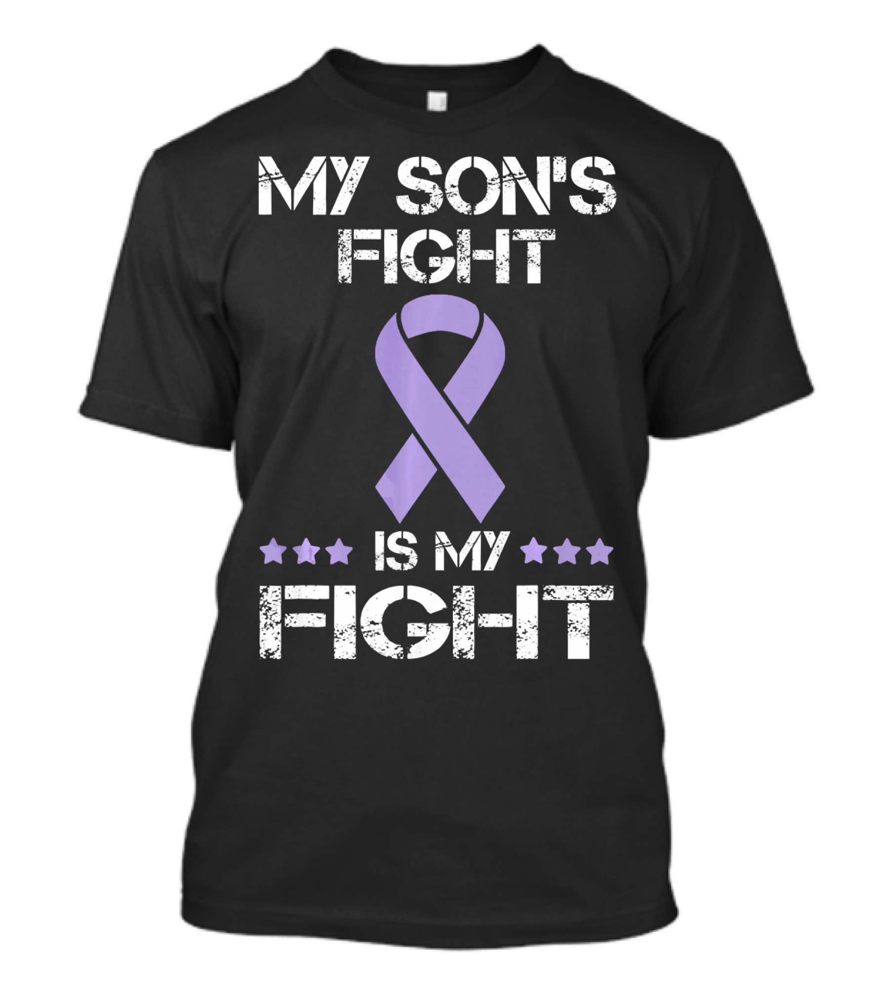 My Son's Fight Is My Fight Purple Ribbon Awareness T-Shirt
