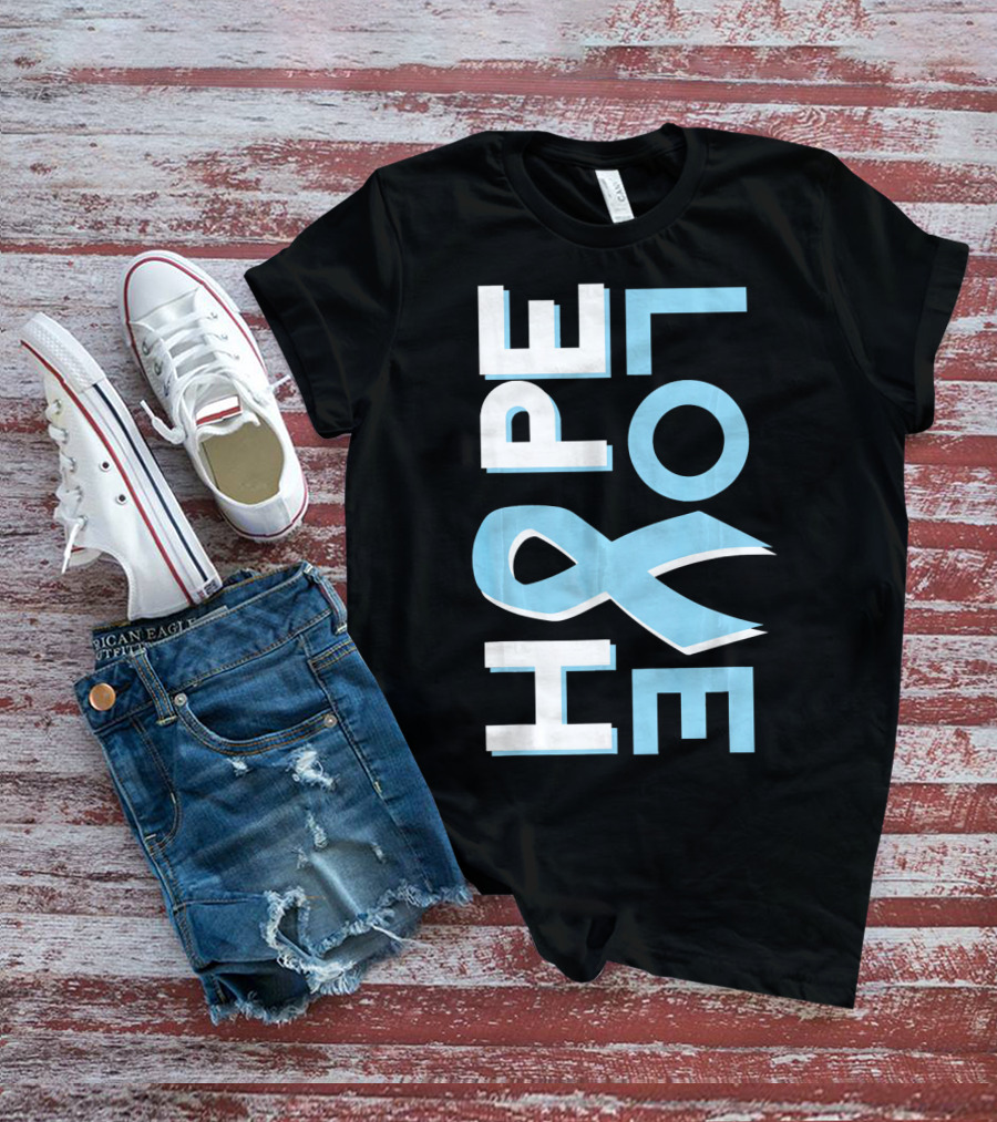 Hope Love Prostate Cancer Awareness Fight Cancer T-Shirt