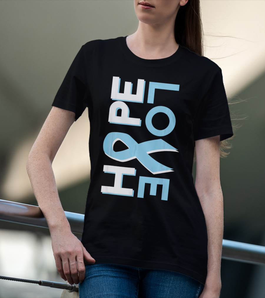 Hope Love Prostate Cancer Awareness Fight Cancer T-Shirt