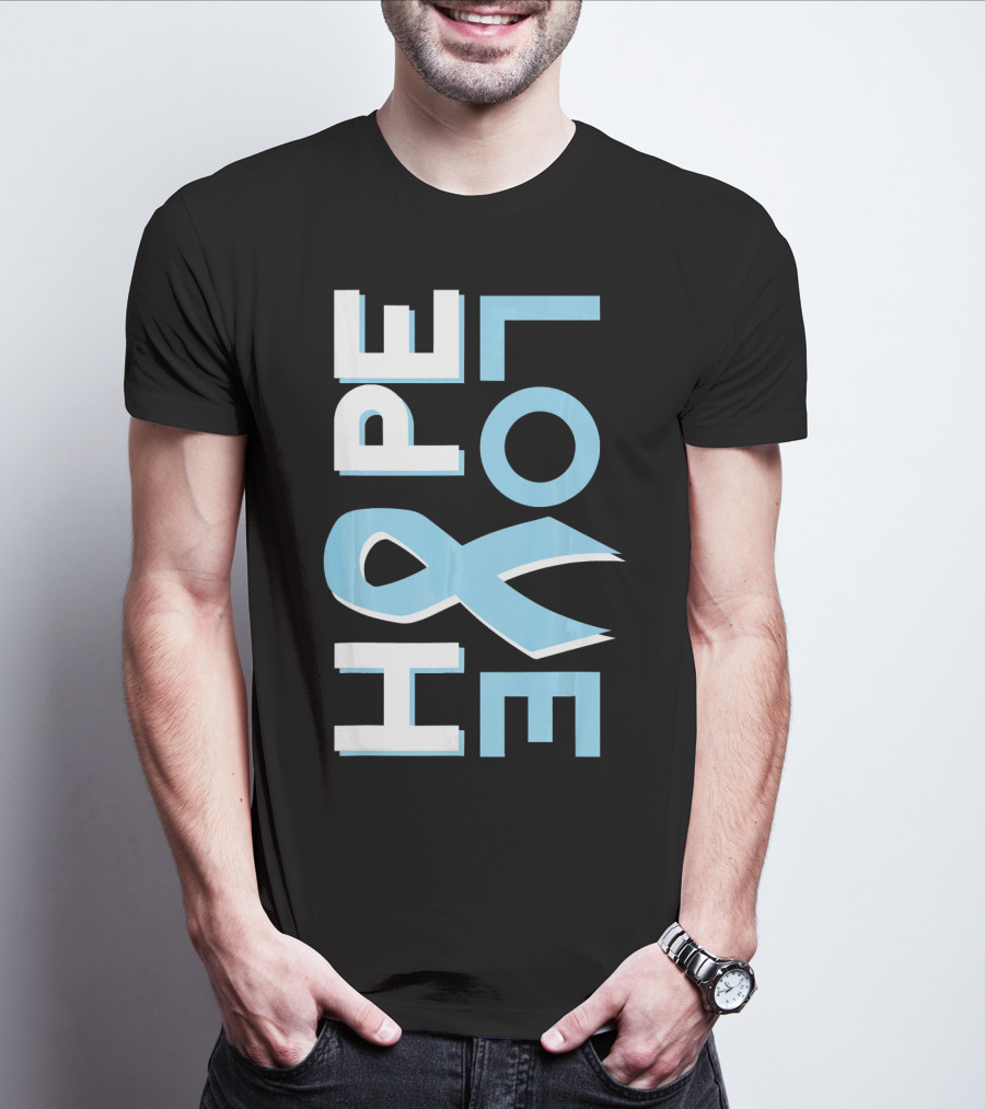 Hope Love Prostate Cancer Awareness Fight Cancer T-Shirt