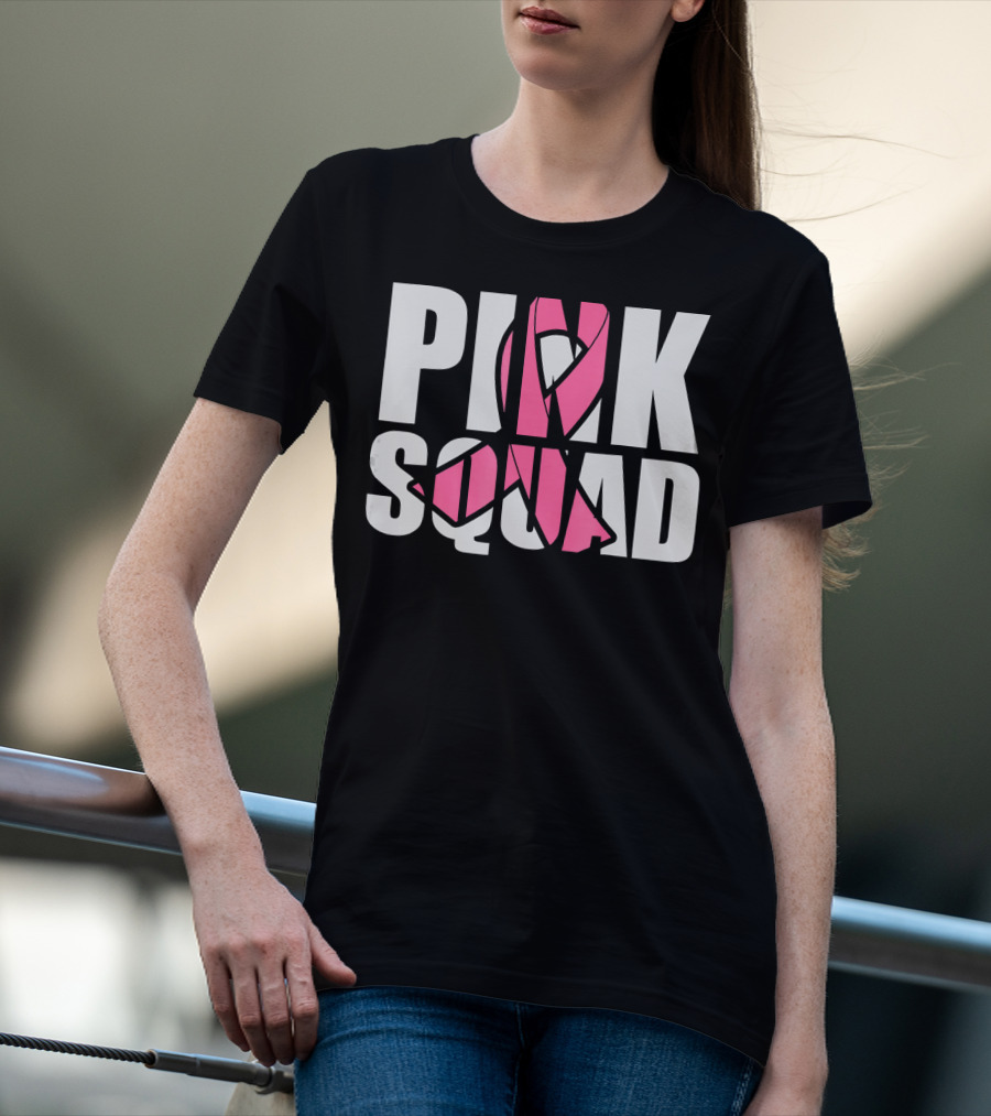PINK SQUAD Breast Cancer Awareness T-Shirt