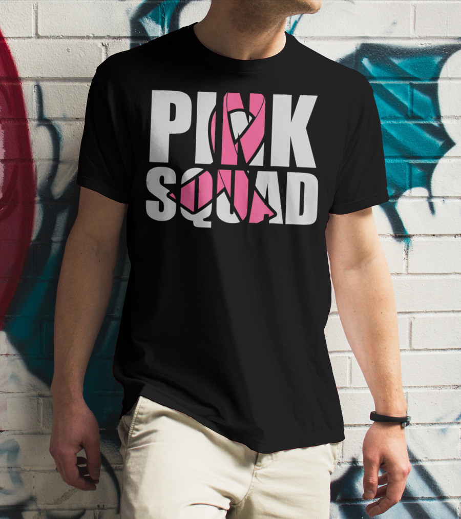 PINK SQUAD Breast Cancer Awareness T-Shirt