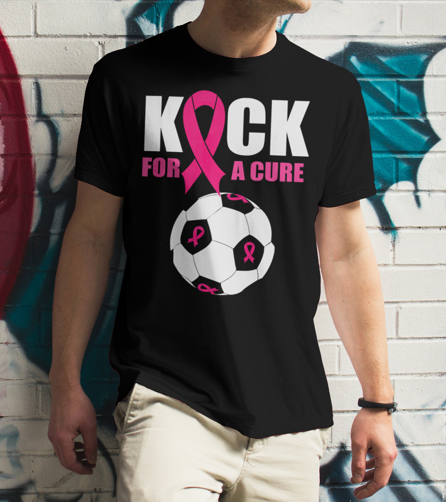 Kick For A Cure Soccer Ball Pink T-Shirt