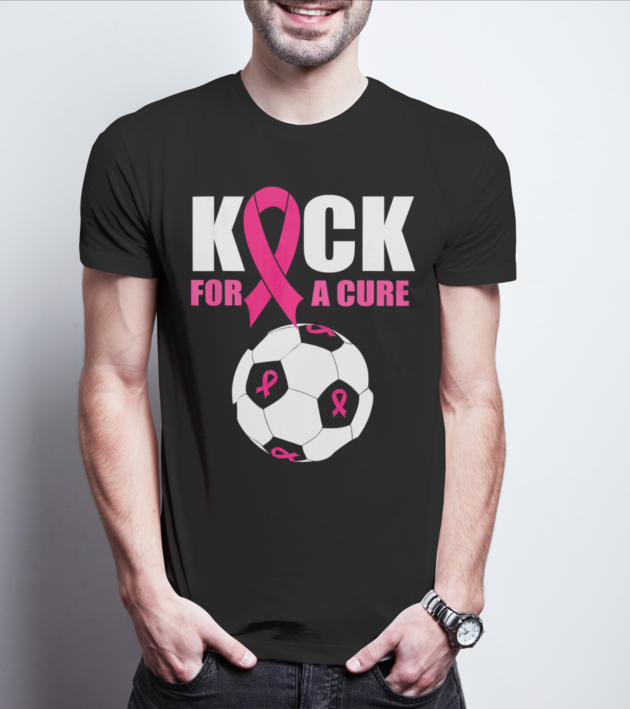 Kick For A Cure Soccer Ball Pink T-Shirt