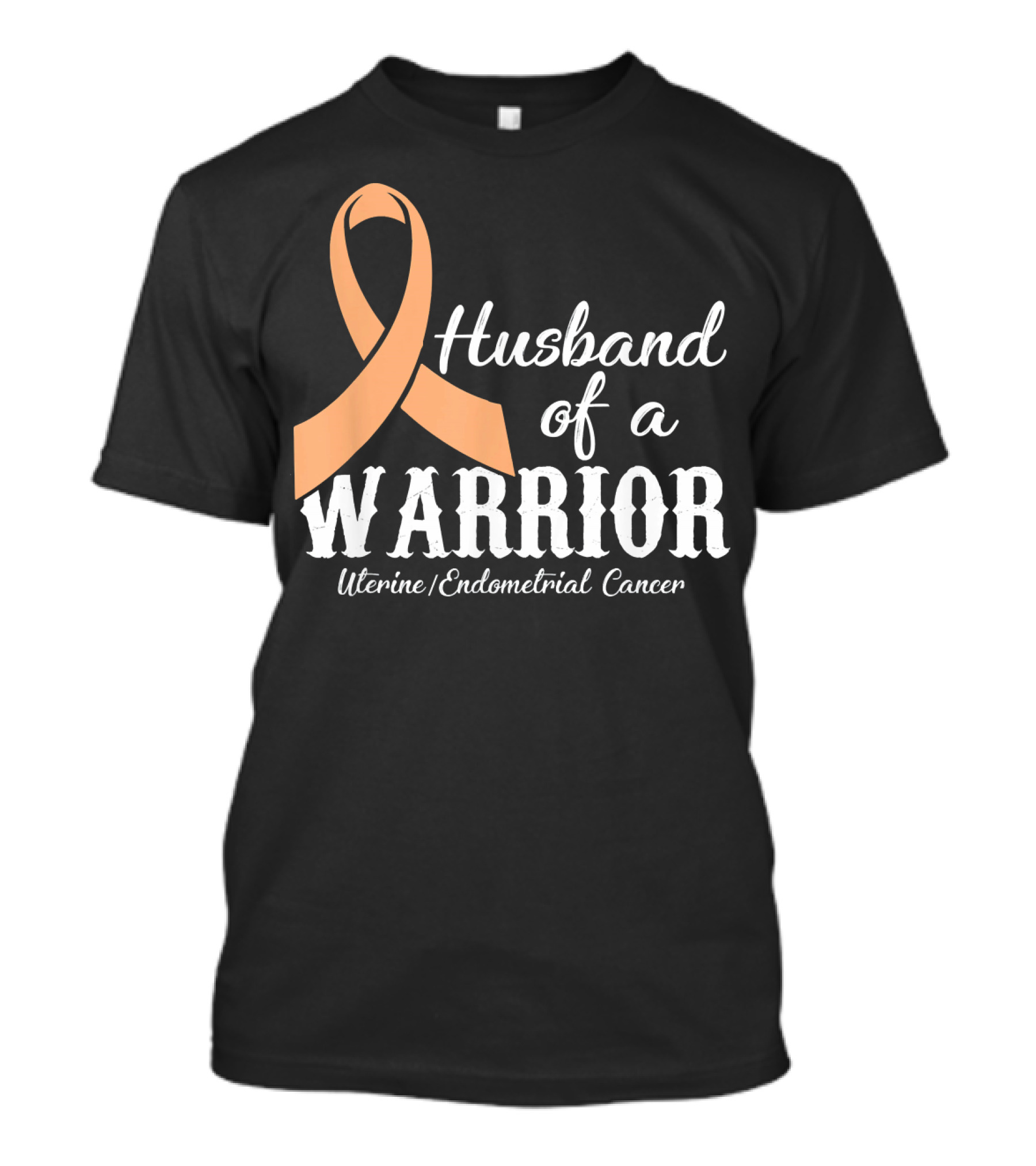 Husband Of A Warrior Uterine Endometrial Cancer T-Shirt