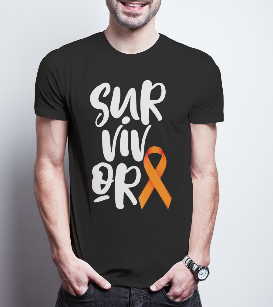 Leukemia Cancer Survivor Orange T-Shirt