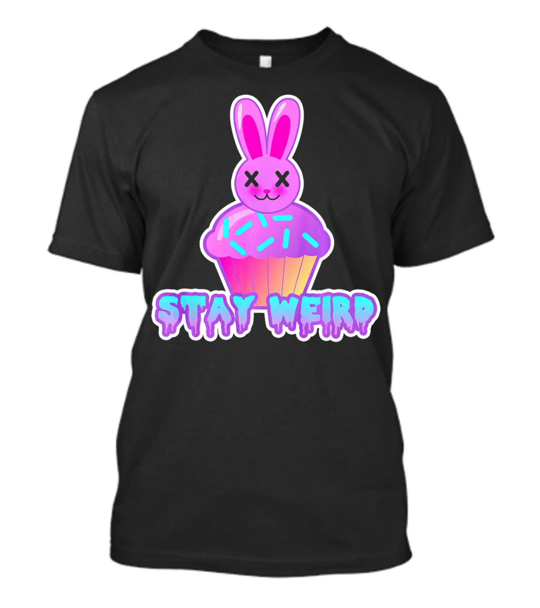 Stay Weird Pastel Goth Doom Bunny Cupcake T-Shirt