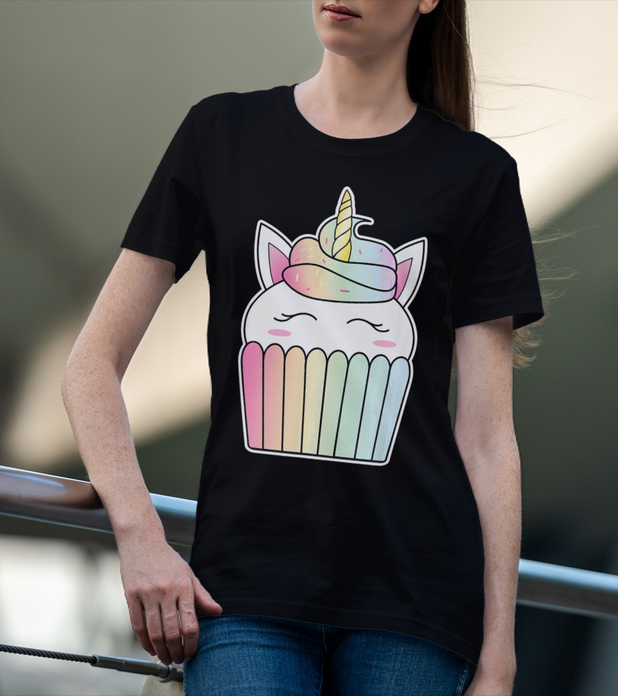 Unicorn Cupcake Pastel Cute Baking Kawaii T-Shirt
