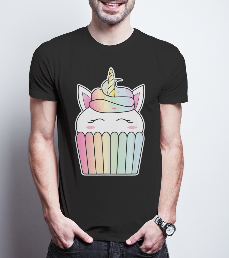Unicorn Cupcake Pastel Cute Baking Kawaii T-Shirt