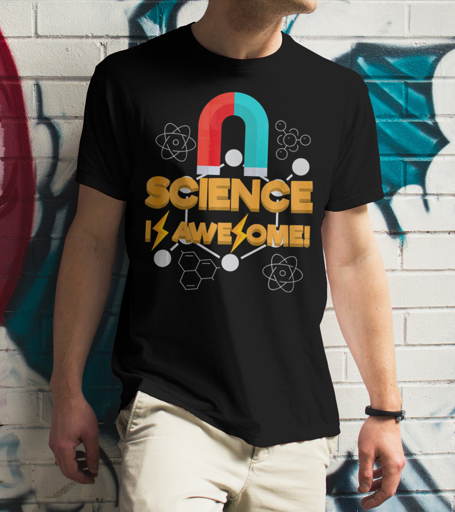 Science Is Awesome Magnet Chemistry Atomic Symbols T-Shirt