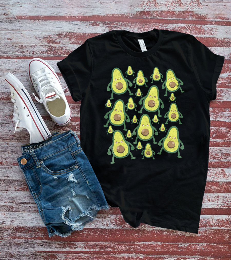 Holy Guac Avocados Funny Cartoon Characters T-Shirt