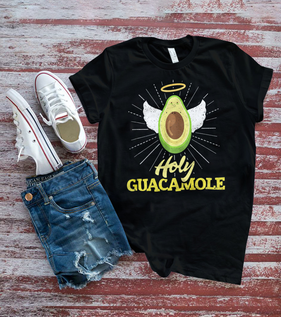 Holy Guacamole Angel Avocado With Halo And Wings T-Shirt