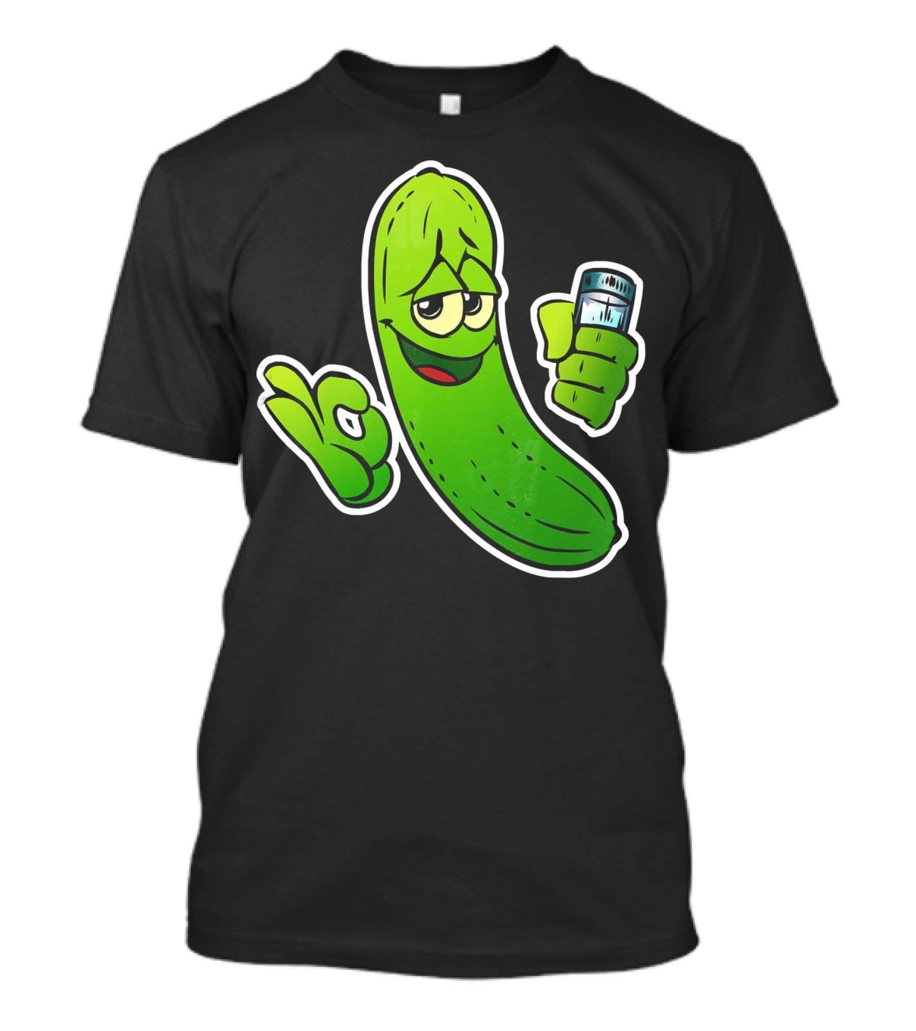 Funny Cool Pickle With Salt Shaker Spicy Vegetables Cucu T-Shirt