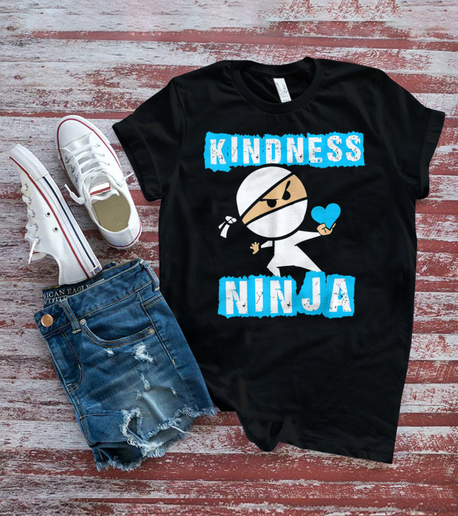 Kindness Ninja Heart-Driven Warrior T-Shirt