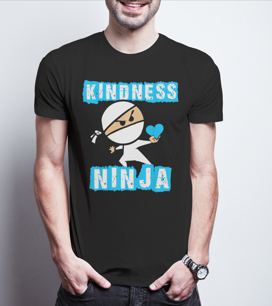Kindness Ninja Heart-Driven Warrior T-Shirt
