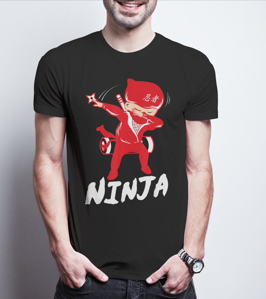 Ninja Dabbing Funny Martial Arts Star T-Shirt