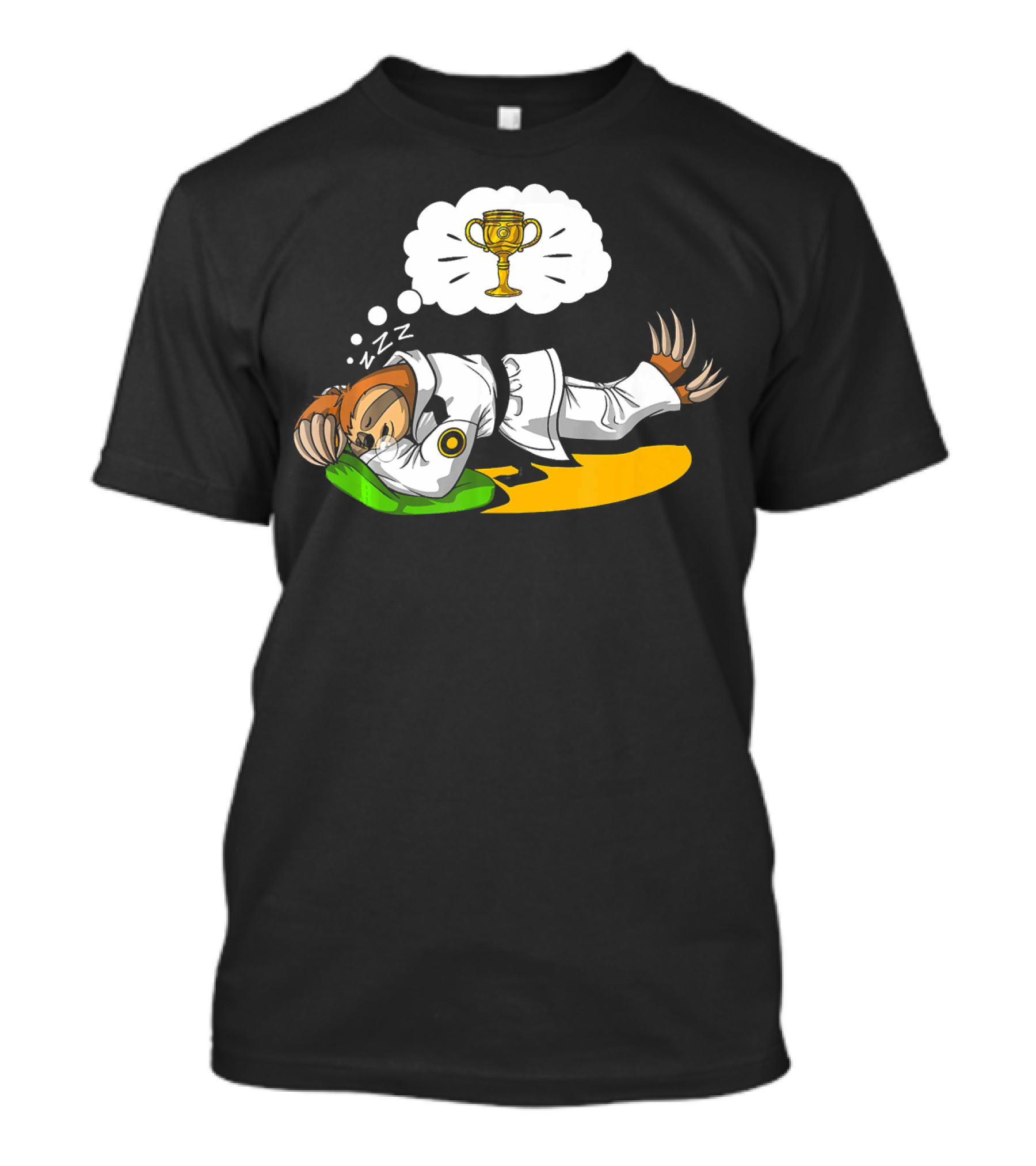 Sloth Nap Karate Funny Martial Arts Ninja Champion Dreaming T-Shirt