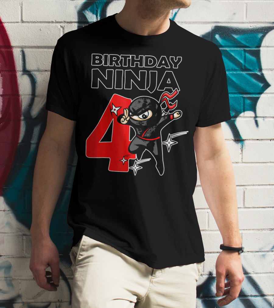 Birthday Ninja 4 Year Old T-Shirt