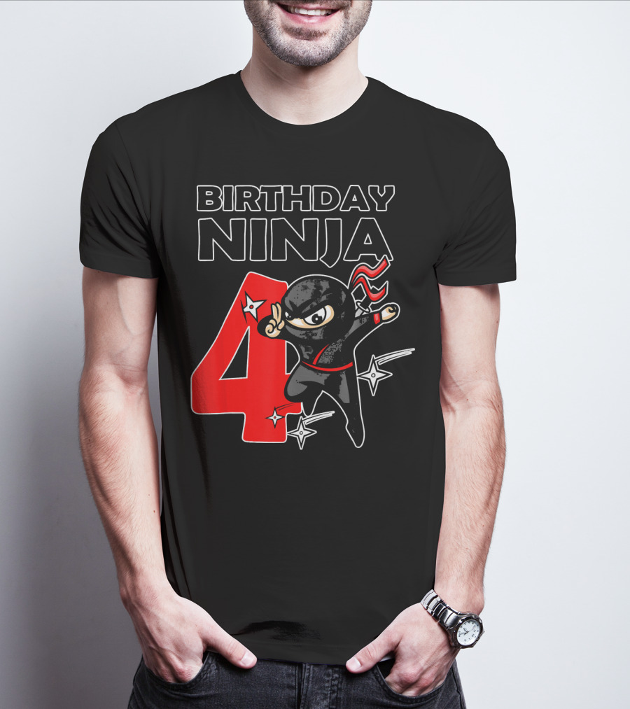 Birthday Ninja 4 Year Old T-Shirt