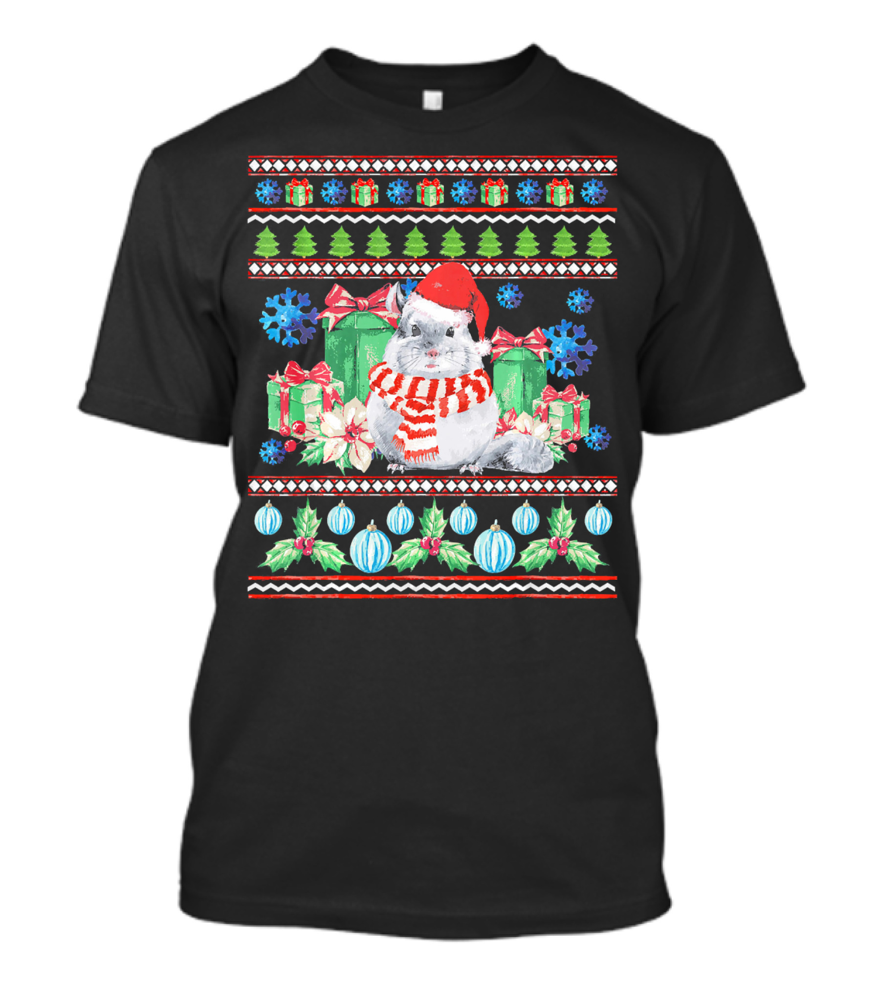Chinchilla Christmas Holiday Gift T-Shirt