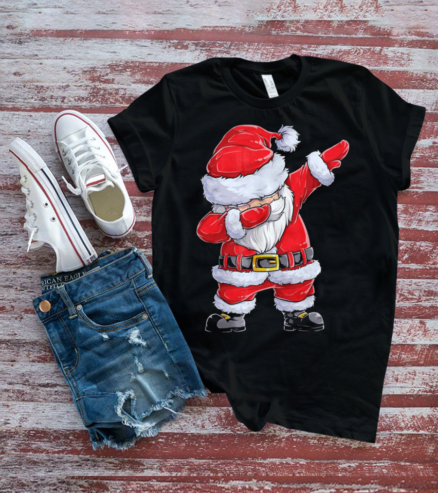 Dabbing Santa Claus Christmas Holiday Fun T-Shirt