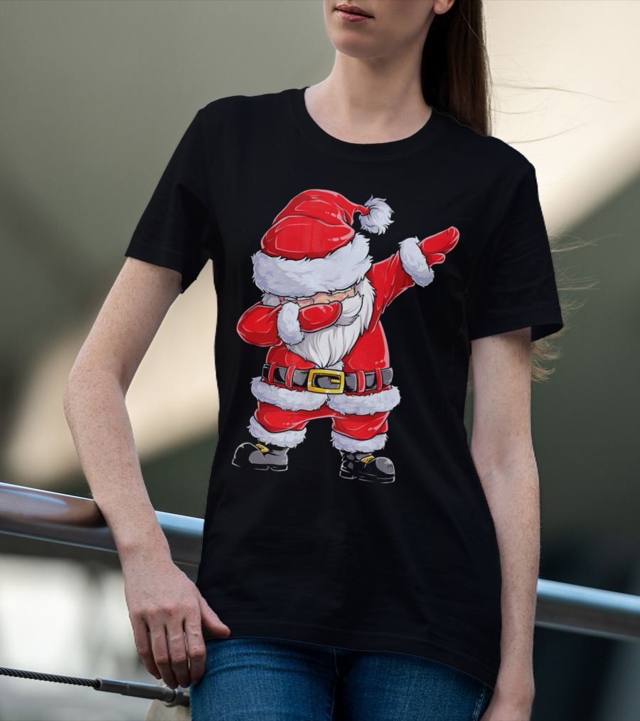 Dabbing Santa Claus Christmas Holiday Fun T-Shirt