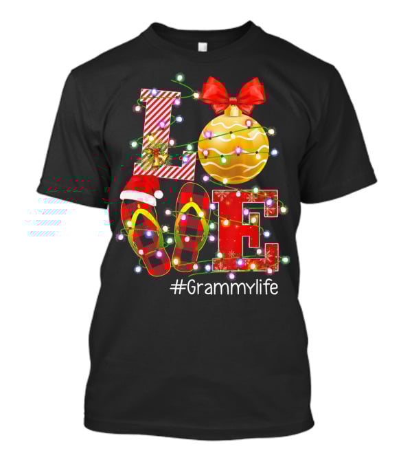 LOVE Christmas Ornaments Lights #Grammylife T-Shirt