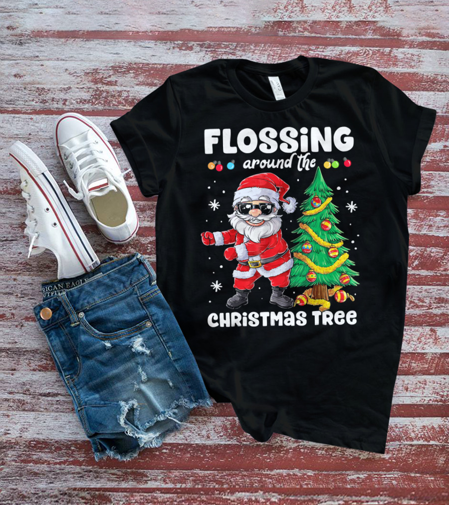 FLOSSING AROUND THE CHRISTMAS TREE T-Shirt